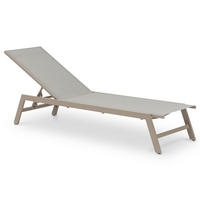 GARTENLIEGE ESPIRITU champagne - Champagner, Textil/Metall (192/31/55cm) - IDIMEX