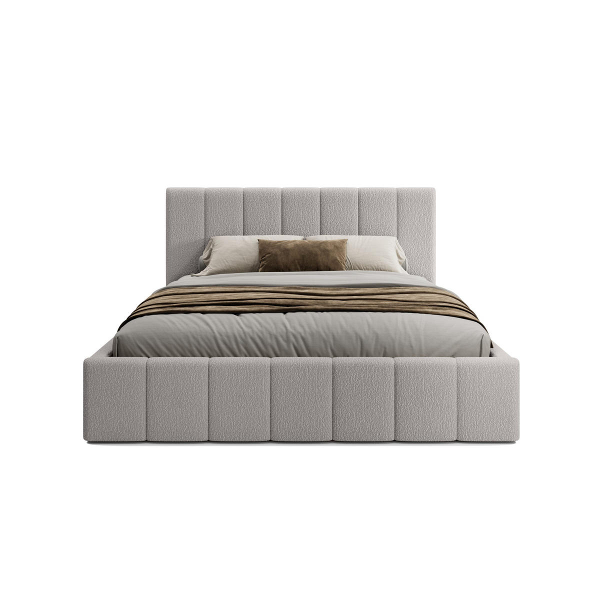POLSTERBETT Doppelbett Handorf 140x200 cm Hellgrau - Hellgrau, Textil (140/200cm) - Fedve