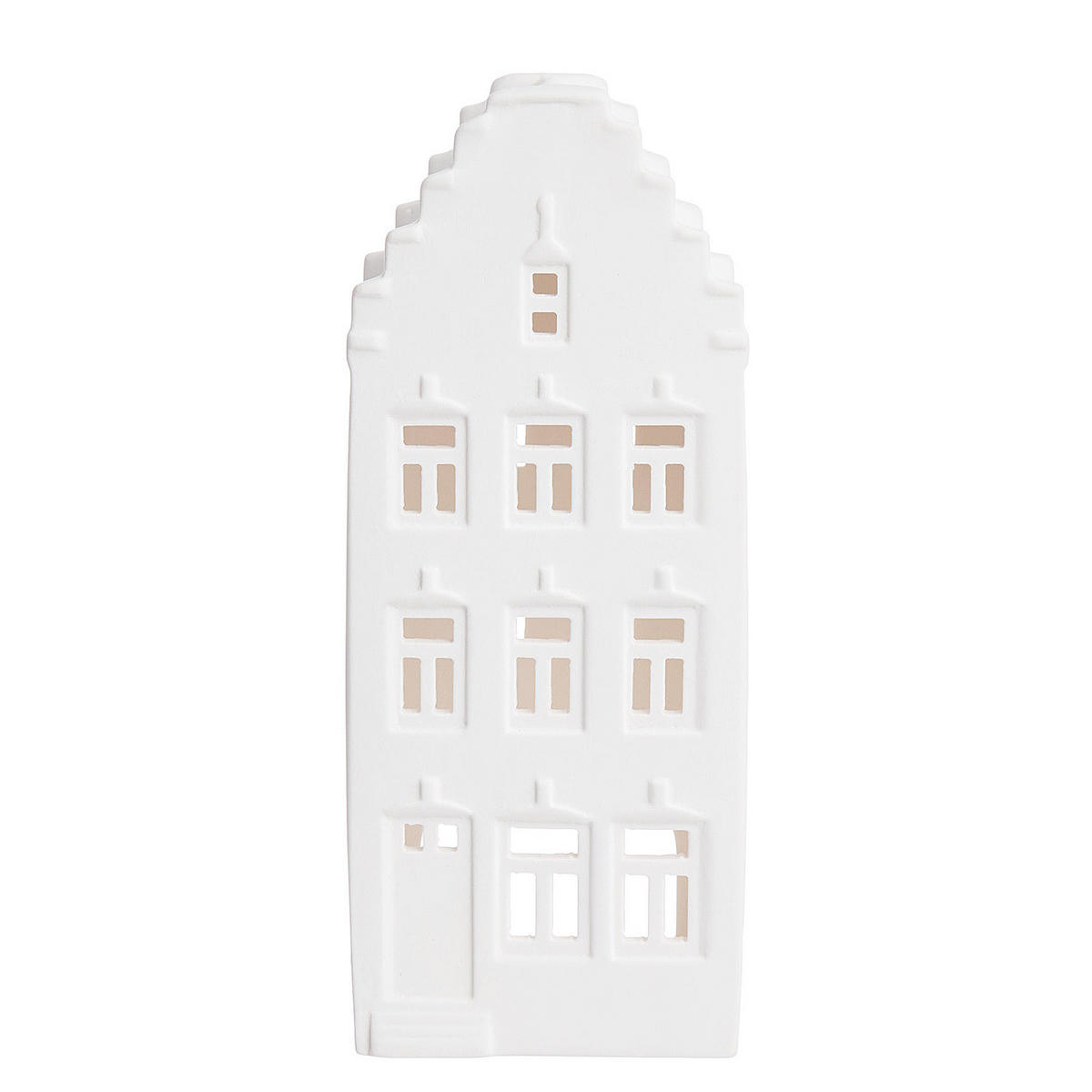 GRACHTENHAUS Amsterdam - Weiß, Keramik (17cm) - Butlers
