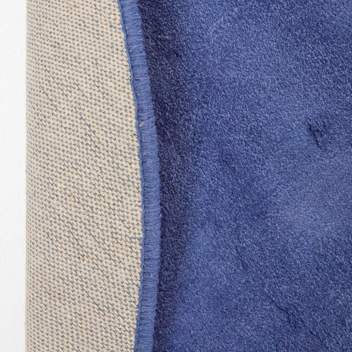 KURZFLOR-TEPPICH rund getuftet 150 cm - Blau, Textil (150/150cm) - Homescapes