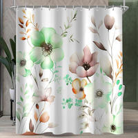 DUSCHVORHANG Blumen Zeichnen 240 x 200 cm - Multicolor, Textil (240/200cm)