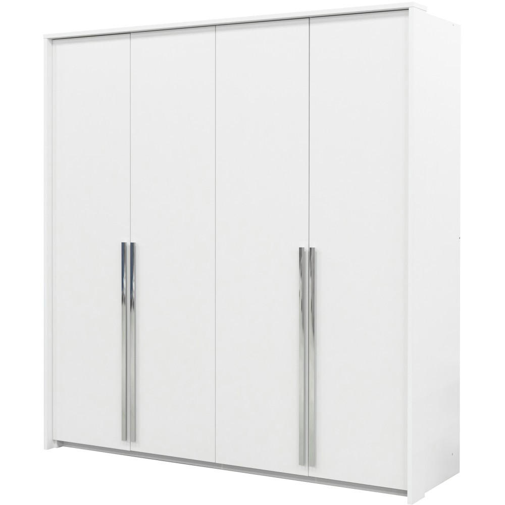Beautysofa Drehtürenschrank Weiß 210x215x64.5 cm