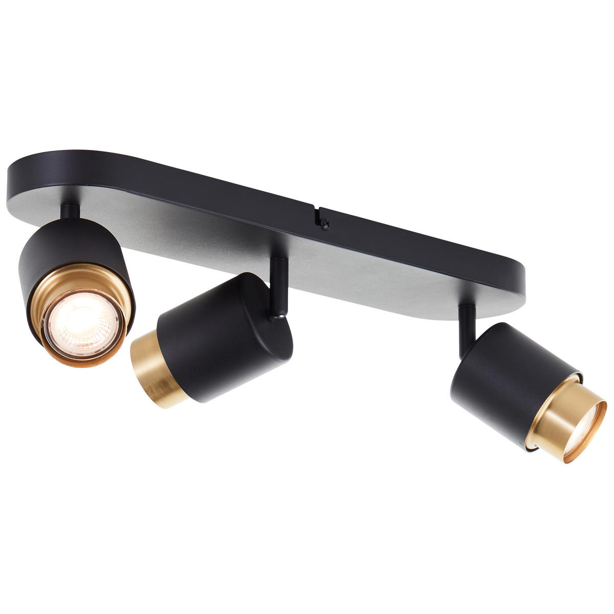 LED SPOT Covelo Sand Schwarz/matt gold 10/52,6/15,6 cm - Multicolor, Kunststoff (5cm) - Brilliant