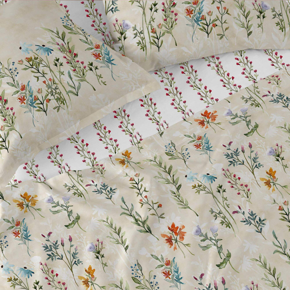 SPANNBETTTUCH vernazza 140x200x32 cm mehrfarbig - Multicolor, Textil (140/200cm) - Happy Friday