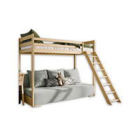 ETAGENBETT SIDNEY 90x200 in Kiefer / Grau - Salbeigrün/Kieferfarben, Holz/Holzwerkstoff (90/200cm) - Deine Möbel 24