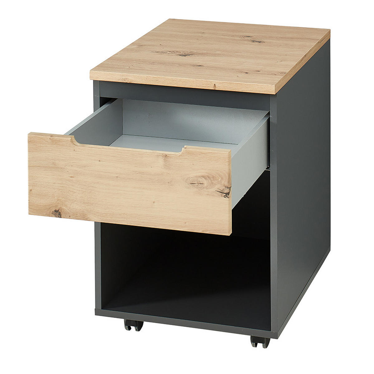 ROLLCONTAINER Manresa-36 - Braun, Holzwerkstoff (45/66/55cm) - Lomado