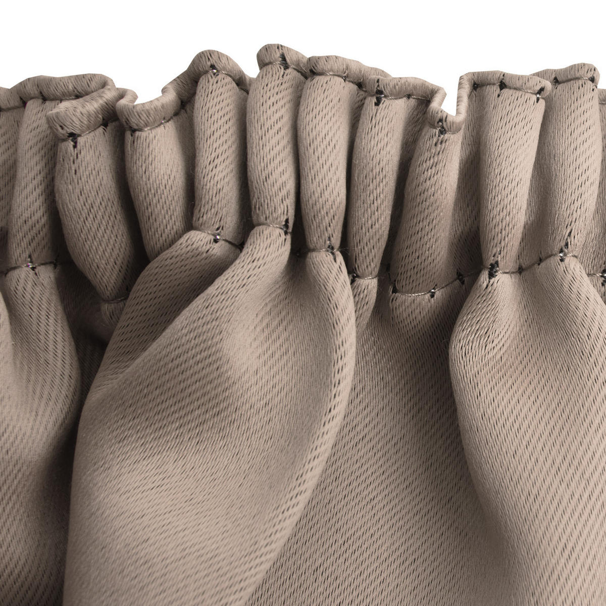 VORHANG Amelie BK mit Kräuselband 140x245cm Sand (2tlg) - Sandfarben, Textil (140/245/1cm) - Beautissu 