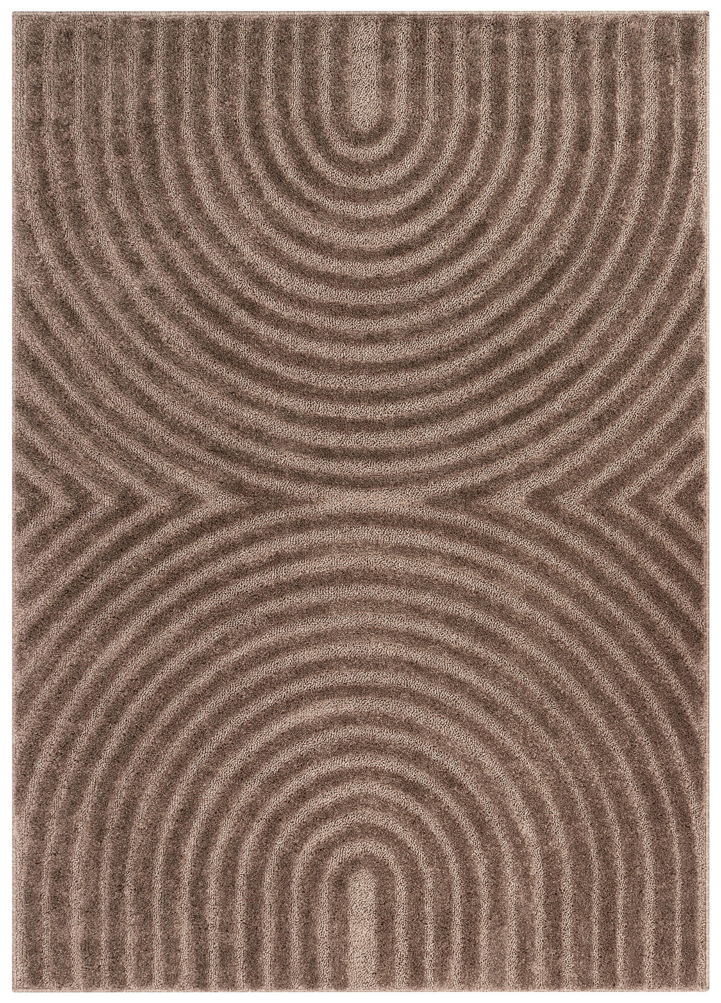 Tapiso Kurzflorteppich Taupe 160x220 cm