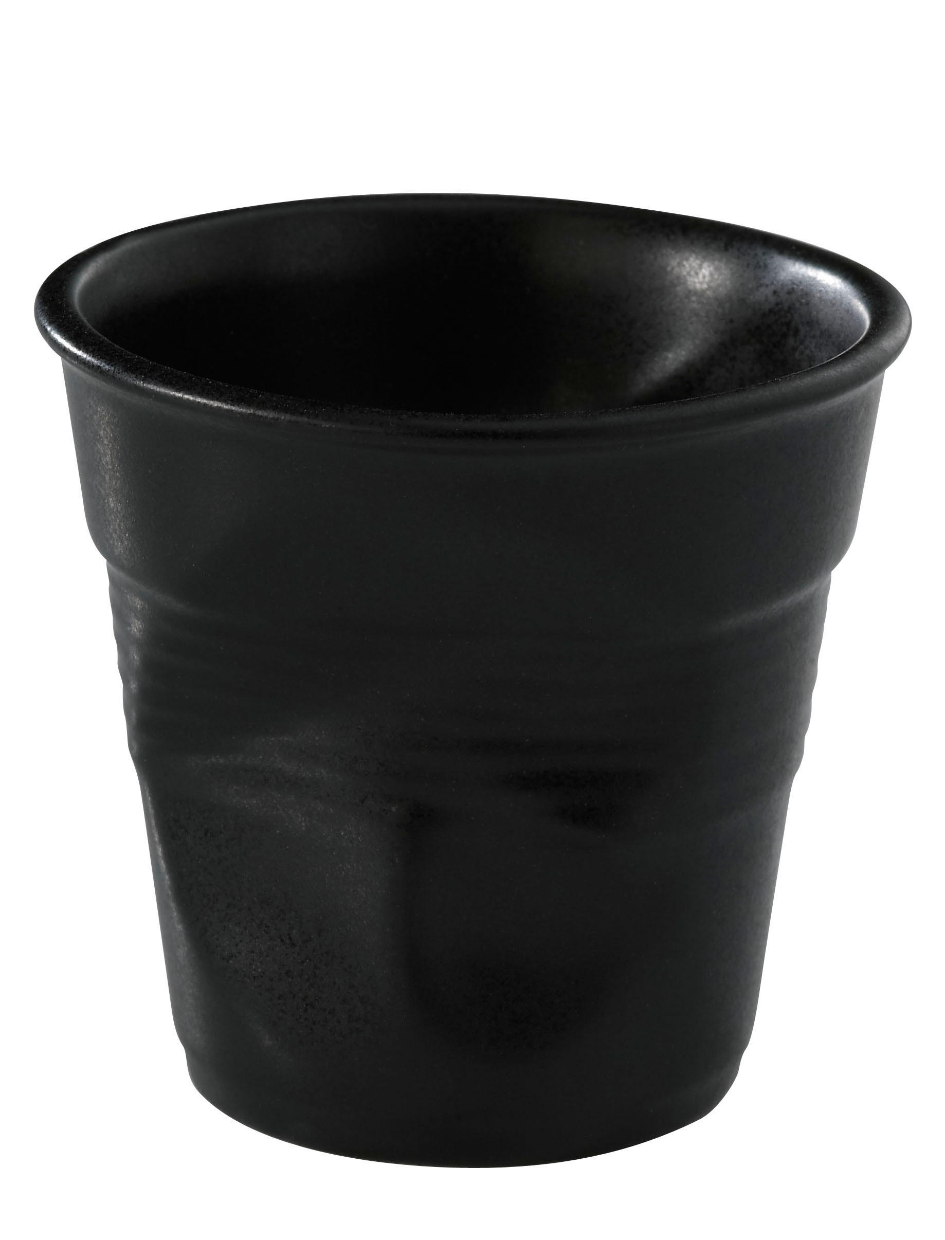 KNICKBECHER Cappuccino 0,18l Mattschwarz - Schwarz, Keramik (0.18L) - Revol Porcelaine France