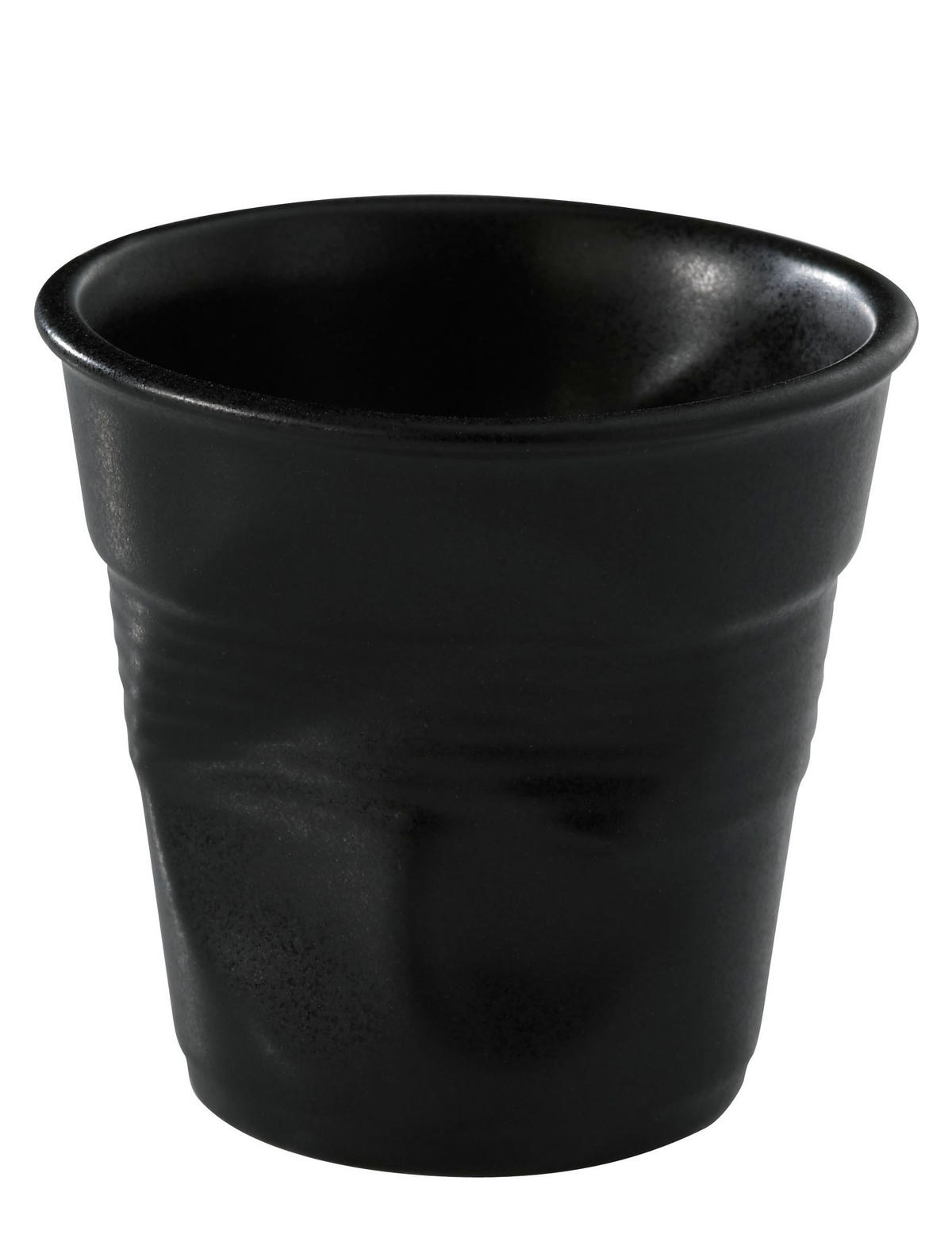 KNICKBECHER Cappuccino 0,18l Mattschwarz - Schwarz, Keramik (0.18L) - Revol Porcelaine France