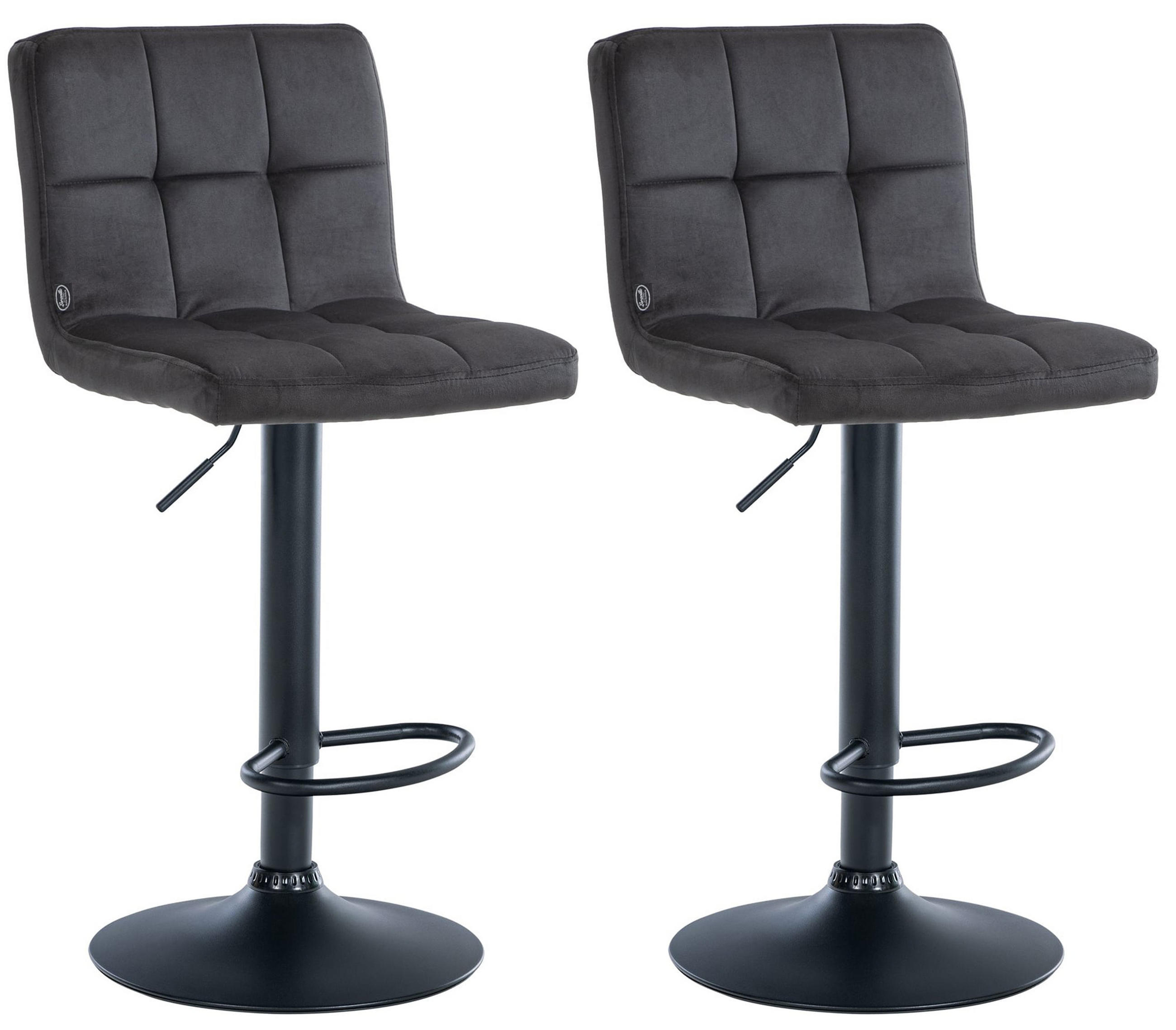 TPFLiving Barhocker Schwarz 46x114x47 cm