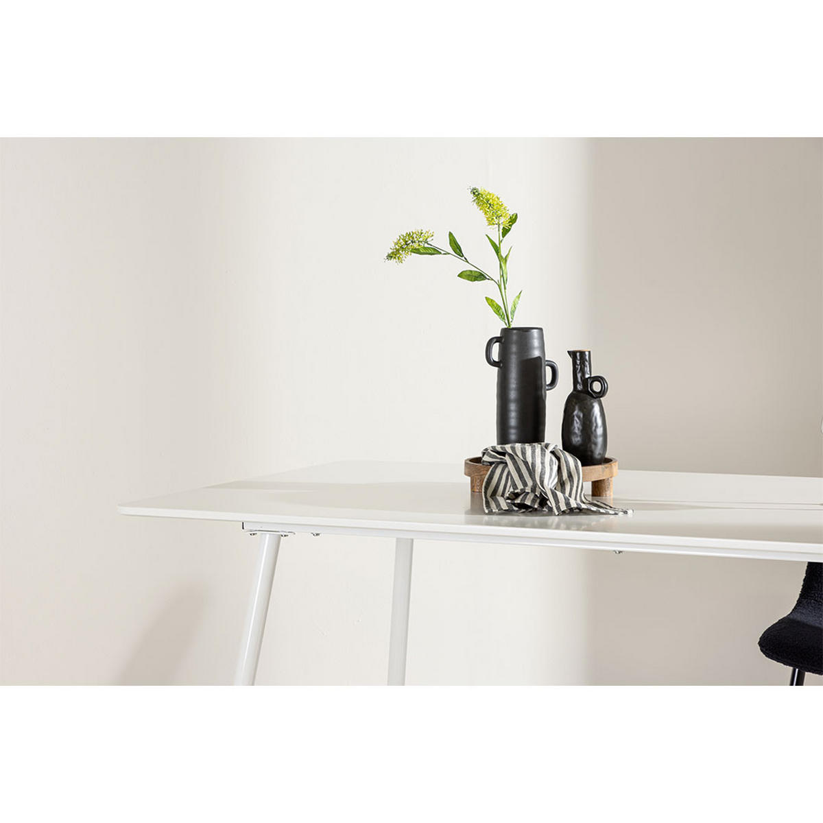 ESSTISCH, Silar, Weiß, MDF, 90 x 180 x 75 cm - Weiß, Holzwerkstoff/Metall (180/90/75cm) - ebuy24
