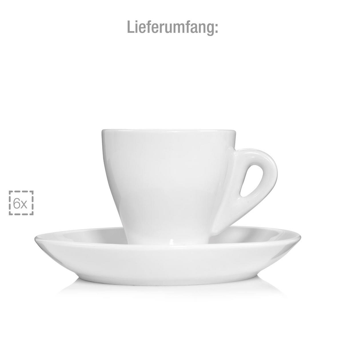 ESPRESSOTASSEN SET NEW PORT - 12 teilig aus Porzellan - Weiß, Keramik (0.08L) - Sänger