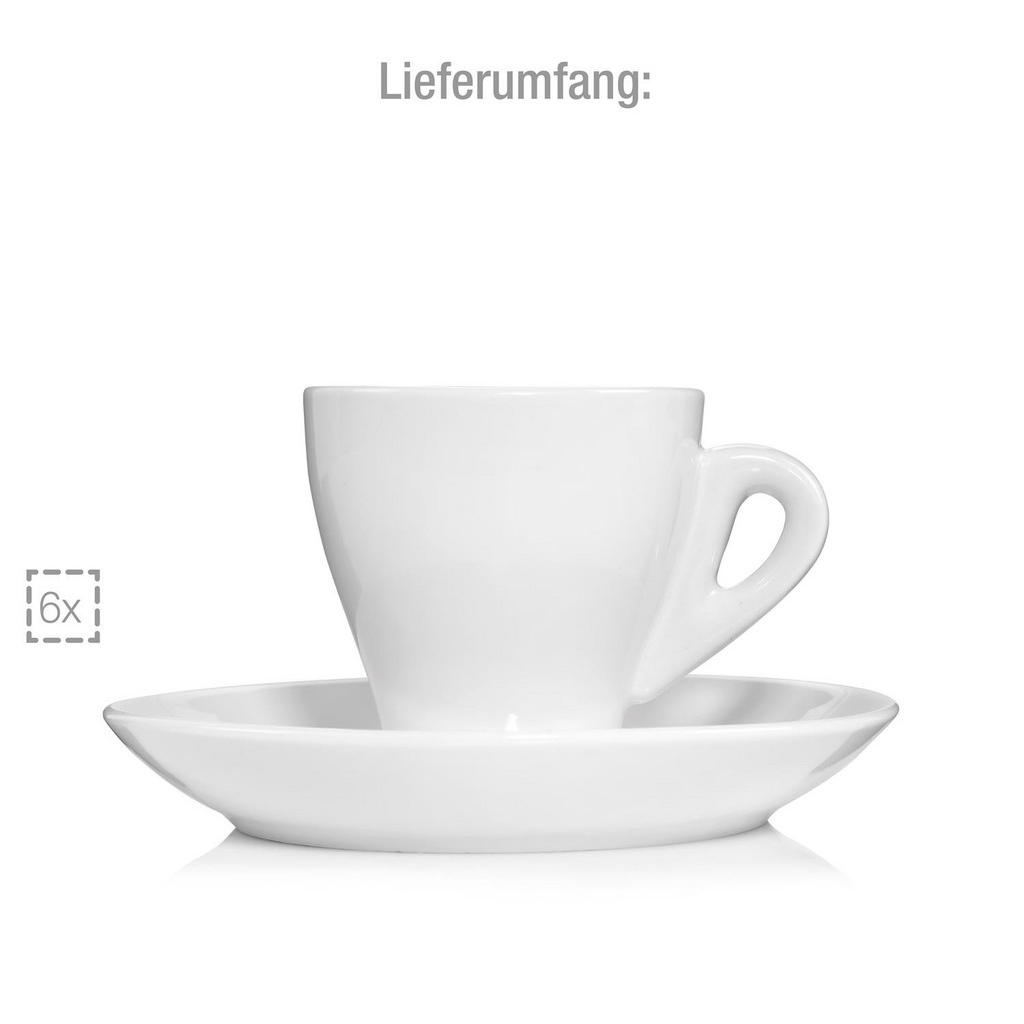 Thumbnail - Sänger Espressotassen, Weiß, Keramik, 12-teilig, kratzfest, Kaffee & Tee, Tassen, Espressotassen