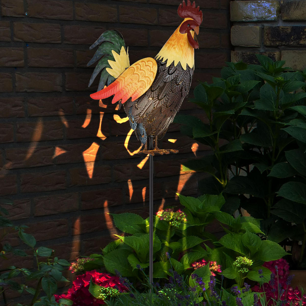 LED AUSSENLEUCHTE Metall Orange - Orange, Metall (28.5/13/100cm) - Globo Lighting