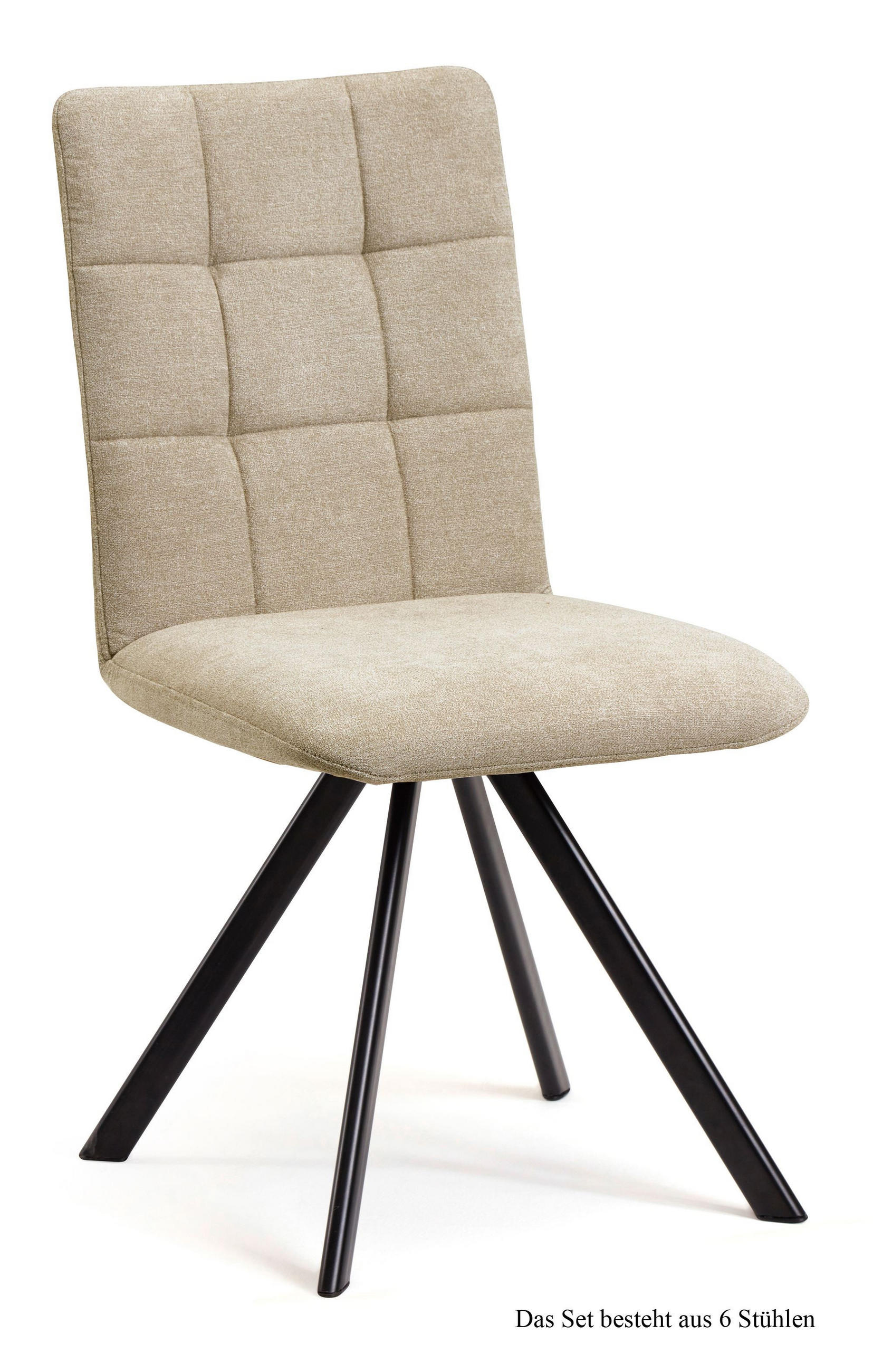 ESSZIMMERSTUHL (6er-Set) Dayla 47x91x60 Schwarz/Natur - Schwarz/Naturfarben, Kunststoff (60/91/47cm) - 58aufmkessel