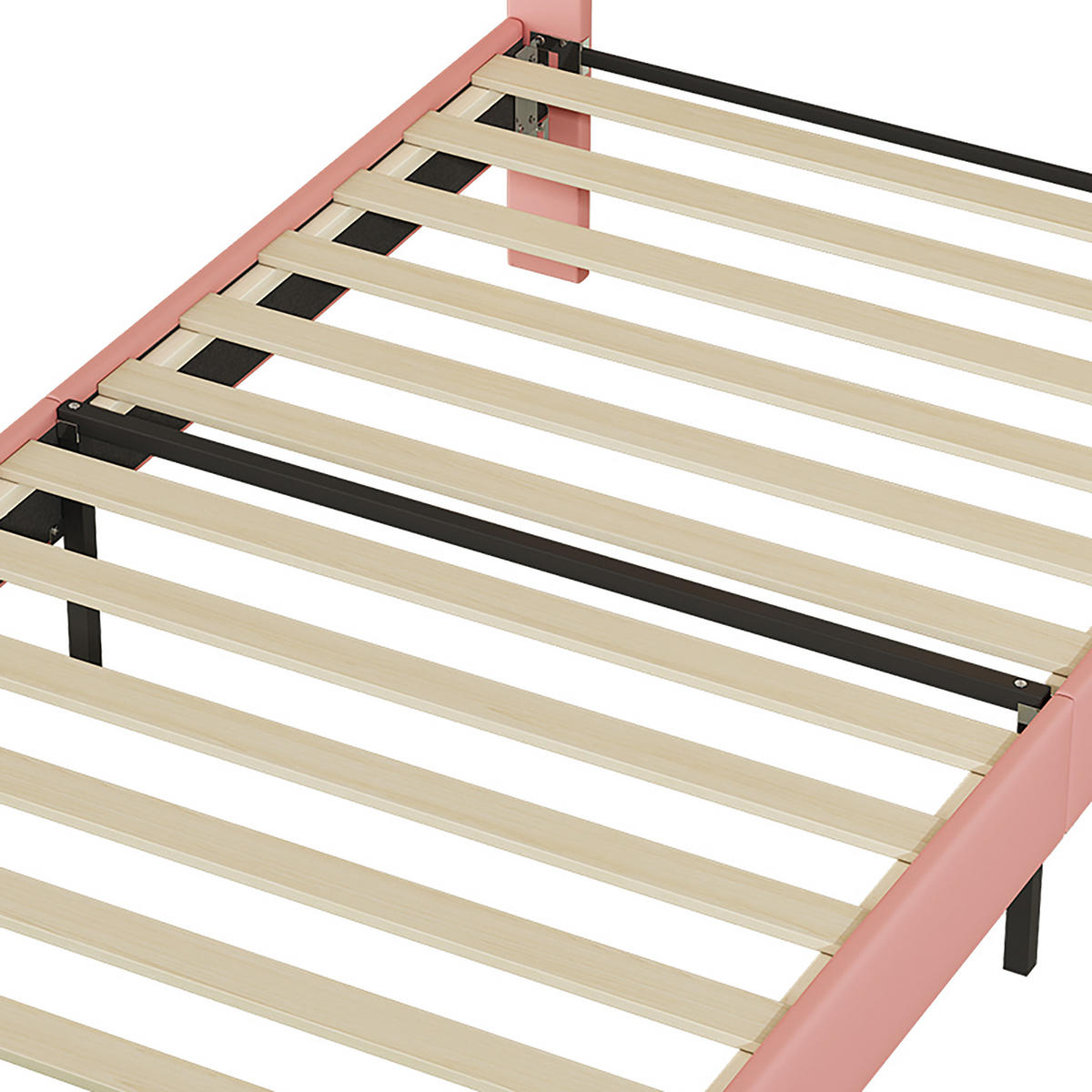 POLSTERBETT Modern mit RGB-LED & Wolken-Kopfteil 90/200 cm PU-Leder Weiß/Rosa - Pink, Textil (90/200cm) - Creahappy