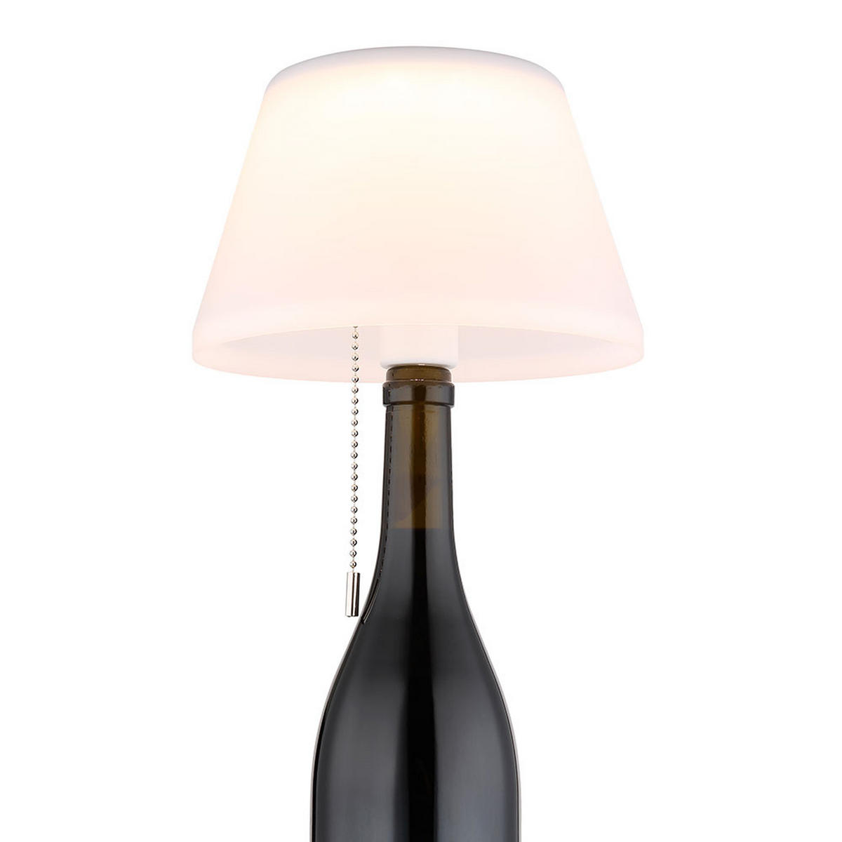 LED SOLAR AUSSENLEUCHTE Flaschenlampe Opal - Weiß, Metall (20/20/23cm) - Globo Lighting