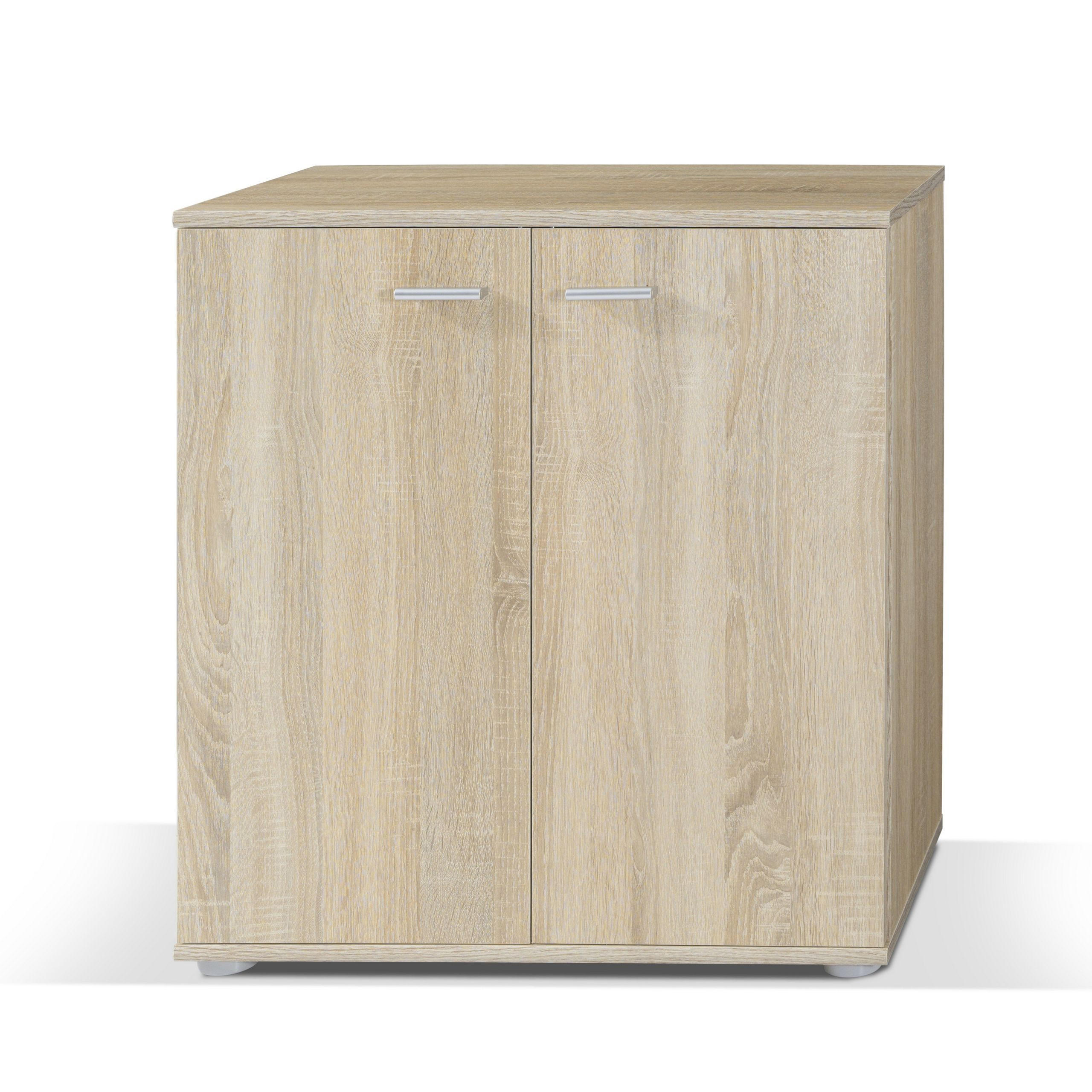 KOMMODE MICHELE 71/75/35 cm mit 2 Türen Sonoma Eiche - Sonoma Eiche, Holzwerkstoff (71/75/35cm) - MASSENO