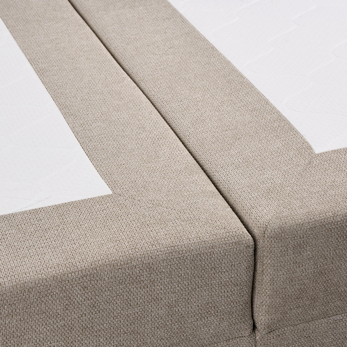 BOX POSTELJA s prostorom za shranjevanje 160/200 blago sivo rjava Chancellor - sivorjava, tekstil (160/200cm) - Beliani