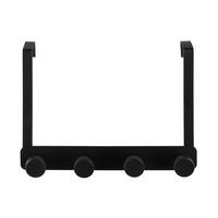 TÜRHÄNGER Metall Robin 4 Haken - Schwarz, Metall (27/20/8cm)