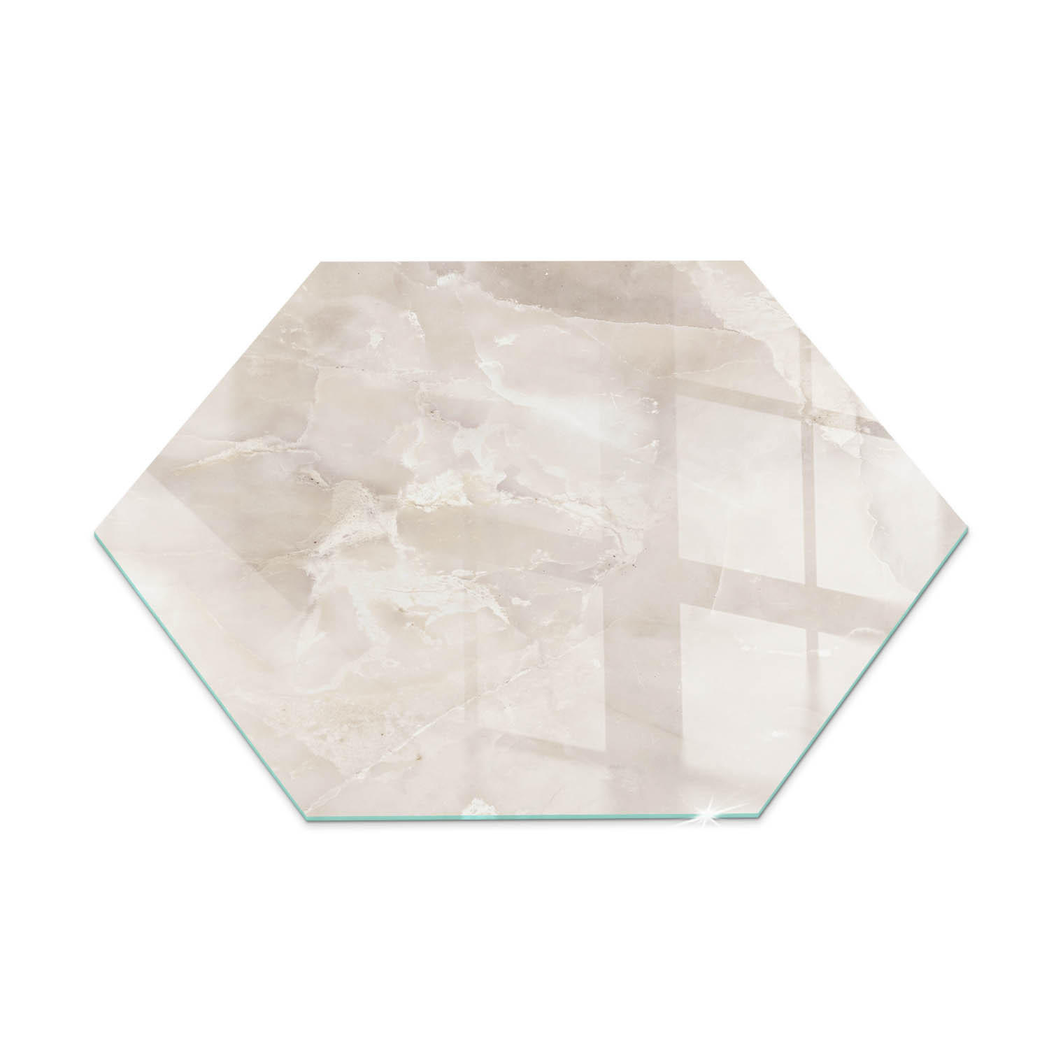 ArtPrintCave Glasplatte Creme 40x40x0.4 cm