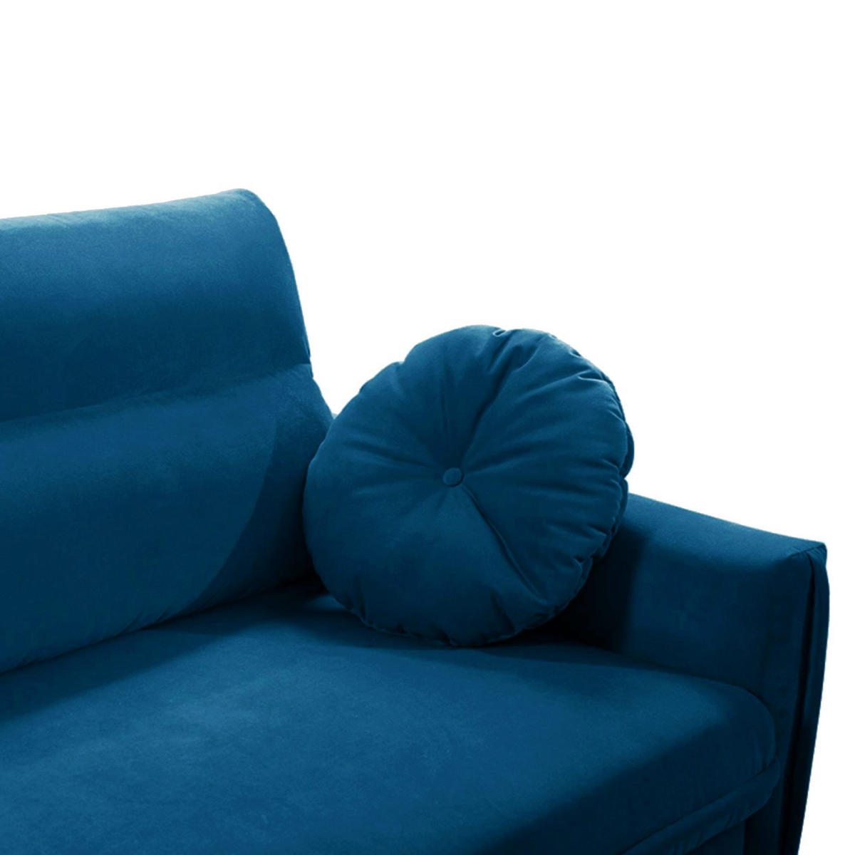 SITZGARNITUR Belweder, zwei Sofas+Sessel, Dunkelblau, Velours - Wengefarben/Dunkelblau, Holz/Textil (268/95/94cm) - Beautysofa