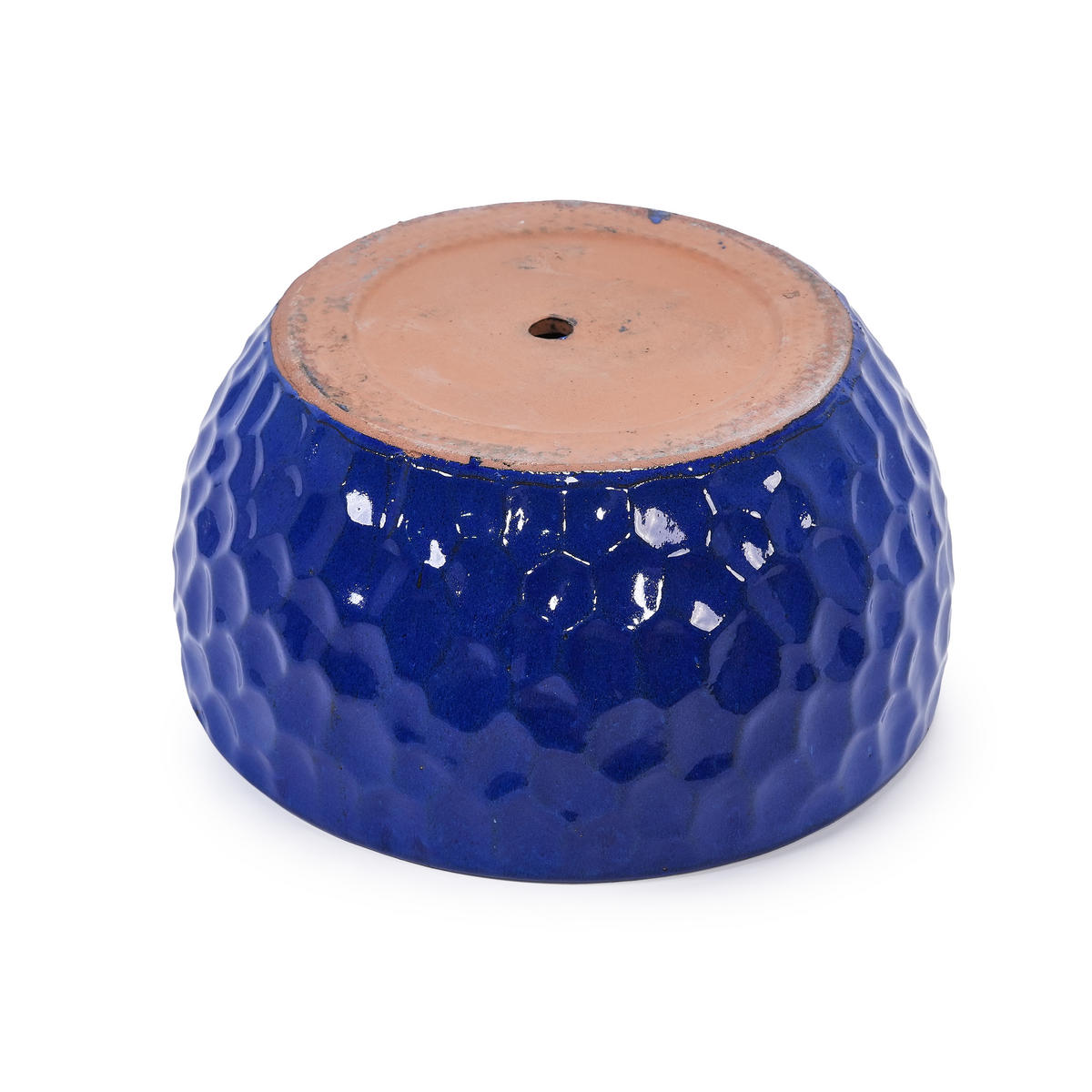 BLUMENTOPF Ø 38,1/30,5/25,4 cm Antikblau (3 Stück) - Dunkelblau, Keramik (38/19cm) - Oxeza