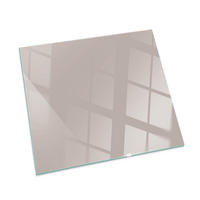 GLASPLATTE für Kamin 50 × 50 cm Beige - Beige, Glas (50/50/0.4cm) - ArtPrintCave