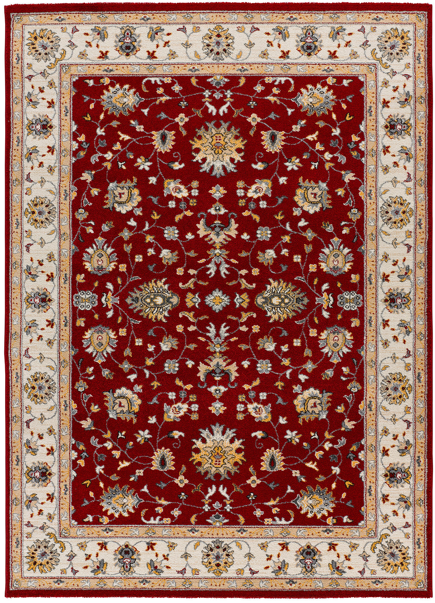 VINTAGE-TEPPICHE Rot Classic 200/290 cm - Rot/Creme, Naturmaterialien/Textil (200/290cm) - Atticgo