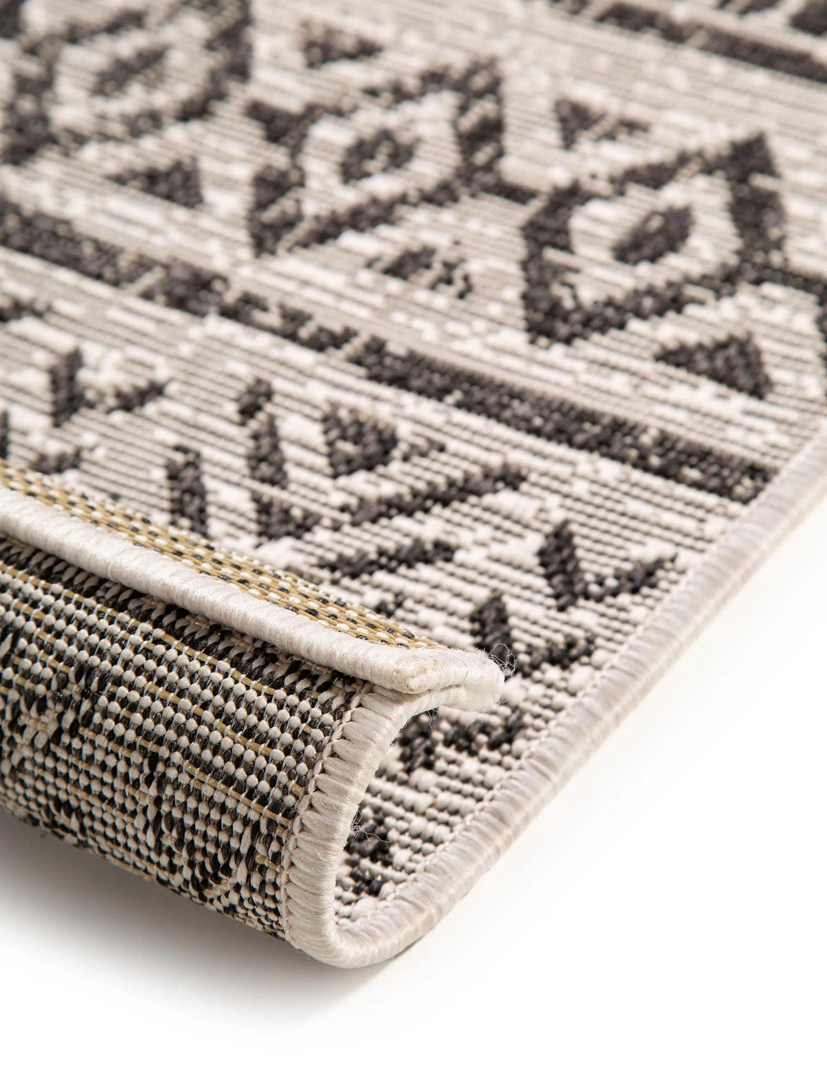 OUTDOORTEPPICH Cleo Weiß/Schwarz 300x400 cm - Weiß, Textil (300/400cm) - benuta Nest