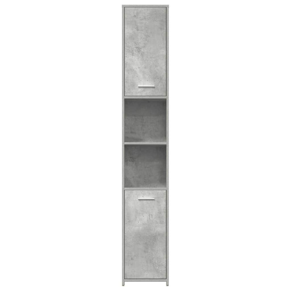 BADEZIMMERSCHRANK Betongrau 30/30/183,5 Cm Holzwerkstoff - Grau, Holzwerkstoff (30/183.5/30cm) - vidaXL