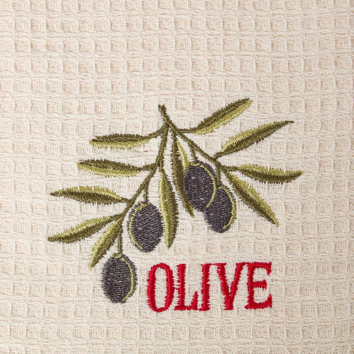 GESCHIRRTÜCHER Olive, 2er-Set Waffelpiqué, 100% Baumwolle - Grün, Textil (40/60cm) - Homescapes