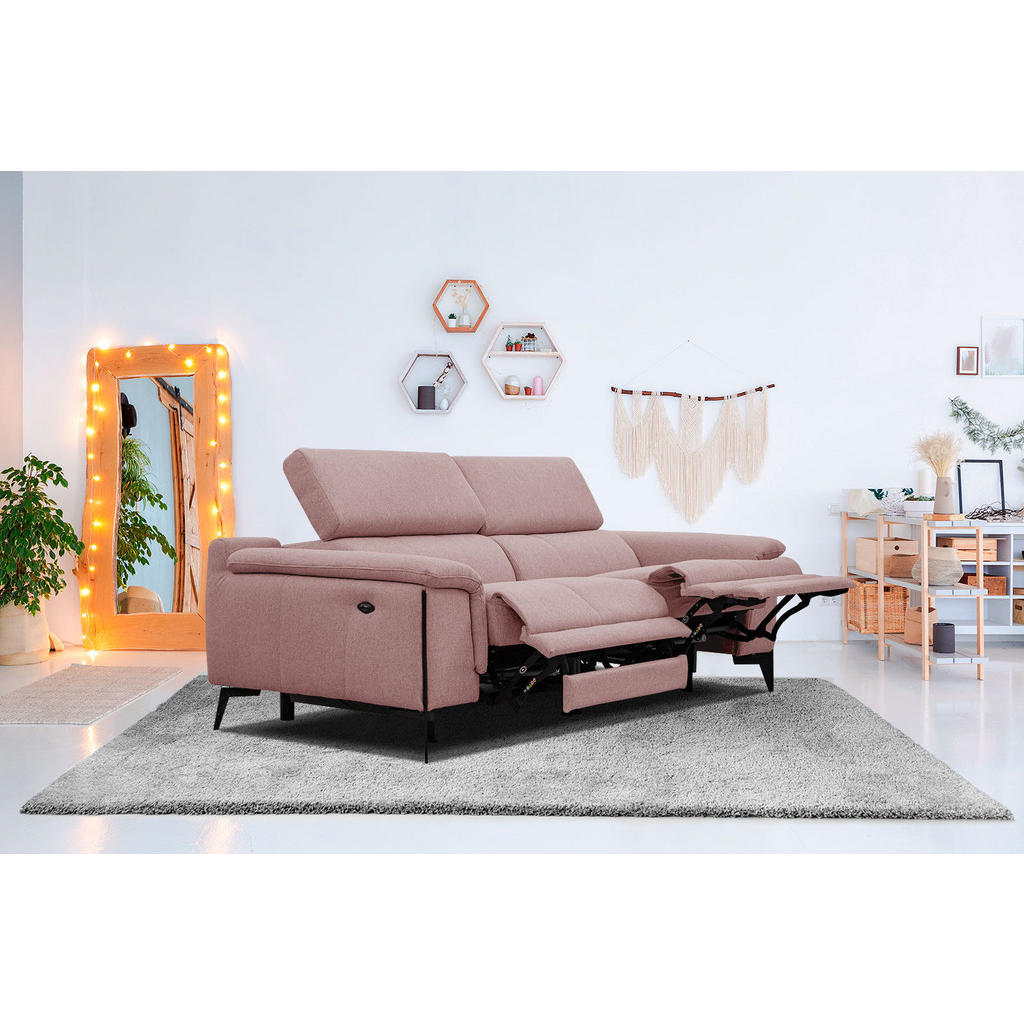 Thumbnail - Courtois Laville Relaxsofa, Hellrot, Textil, Rechteckig, 212x82x103 cm, Wohnzimmer, Sofas & Couches, Sofas, Heimkino Sof...