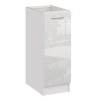 KÜCHENUNTERSCHRANK D30 weiss glanz - Weiß Hochglanz, Holzwerkstoff (30/82/44cm) - roe furniture