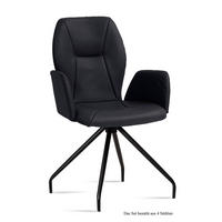 ARMLEHNSTUHL (4er-Set) Dionis 58x92x60 Schwarz/Anthrazit - Anthrazit/Schwarz, Kunststoff (60/92/58cm) - 58aufmkessel