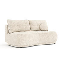 SCHLAFSOFA Cirrus Creme Webstoff - Creme/Schwarz, Holz/Holzwerkstoff (206/95/105cm) - Maison de Reve