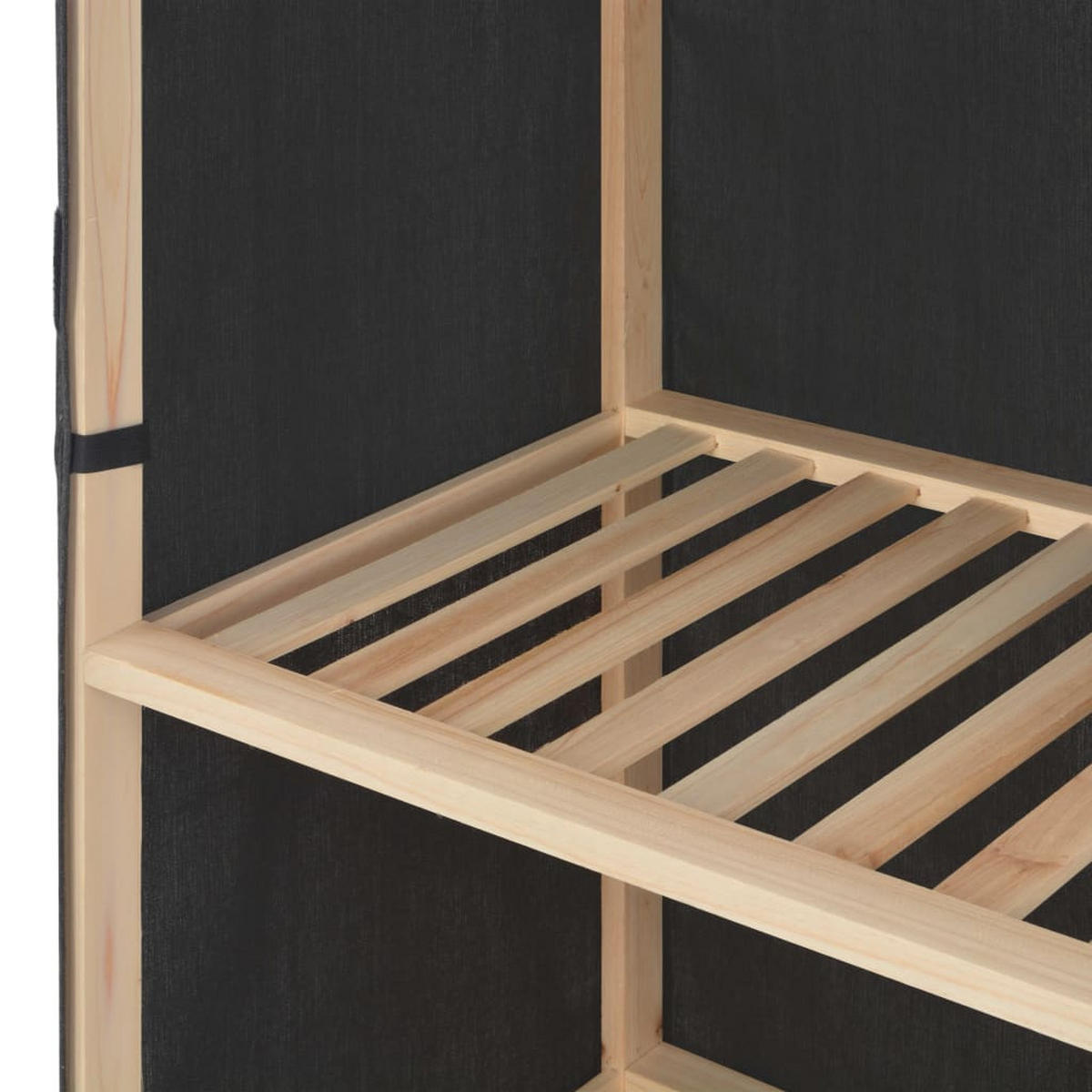 STOFFSCHRANK mit 5 Feste Böden, 1 Rolltür 110/40/170 cm Grau - Grau, Textil (110/170/40cm) - vidaXL