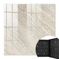 SCHLÜSSELBOX Schwarz 30x30 cm- Türöffnung nach rechts - Heller Marmor - Beige, Metall (30/30/5cm) - TULUP