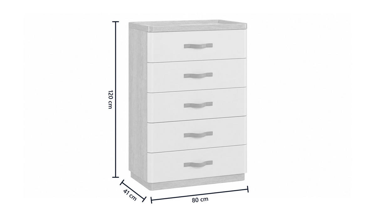 HIGHBOARD FLORIANA Weiß Eiche - Eichefarben/Weiß, Eichenholz/Holz (200/200cm) - KAWOLA