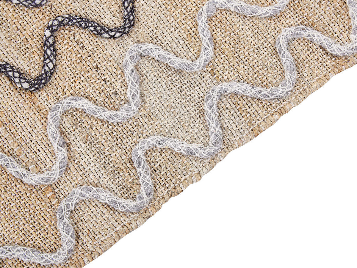 KURZFLOR-TEPPICH Sogut 230/160 cm - Beige, Naturmaterialien (160/230cm) - Beliani