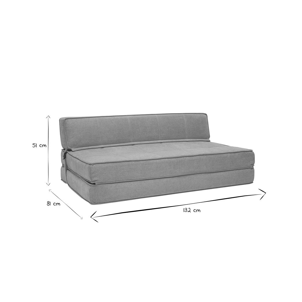 2-SITZER Schlafsofa Senfgelber Stoff Samteffekt KATY - Gelb, Textil (81/51/132cm) - Miliboo