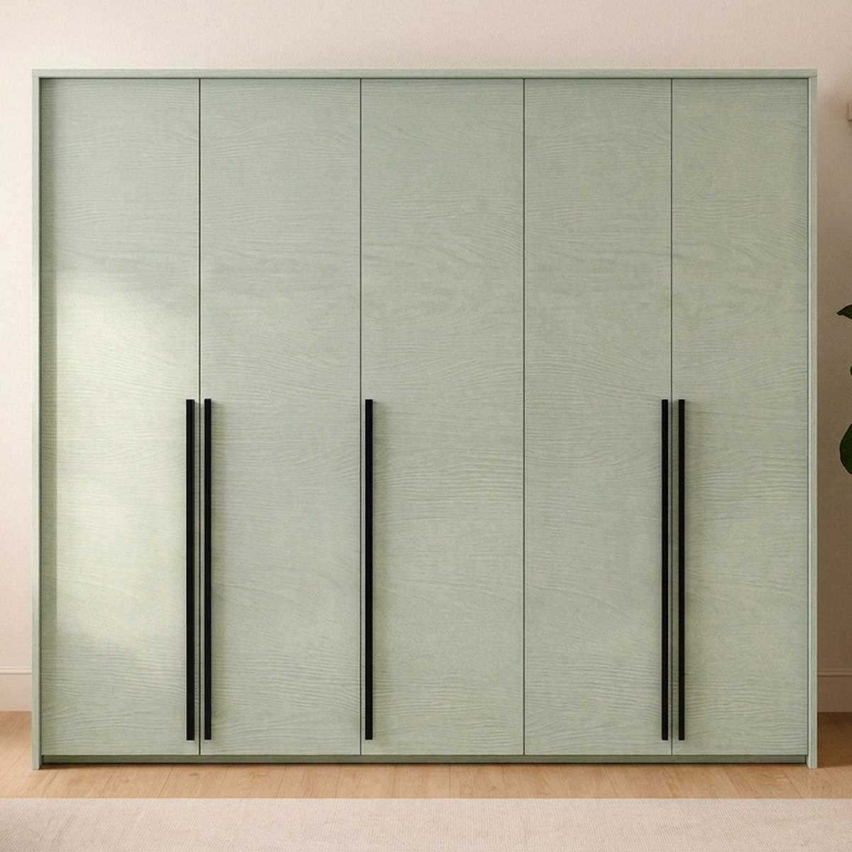 DREHTÜRENSCHRANK Giana mit 5 Türen, 255 cm, Eukalyptusfarbe - Eukalyptusholzfarben, Holzwerkstoff (255/217/65cm) - Beautysofa