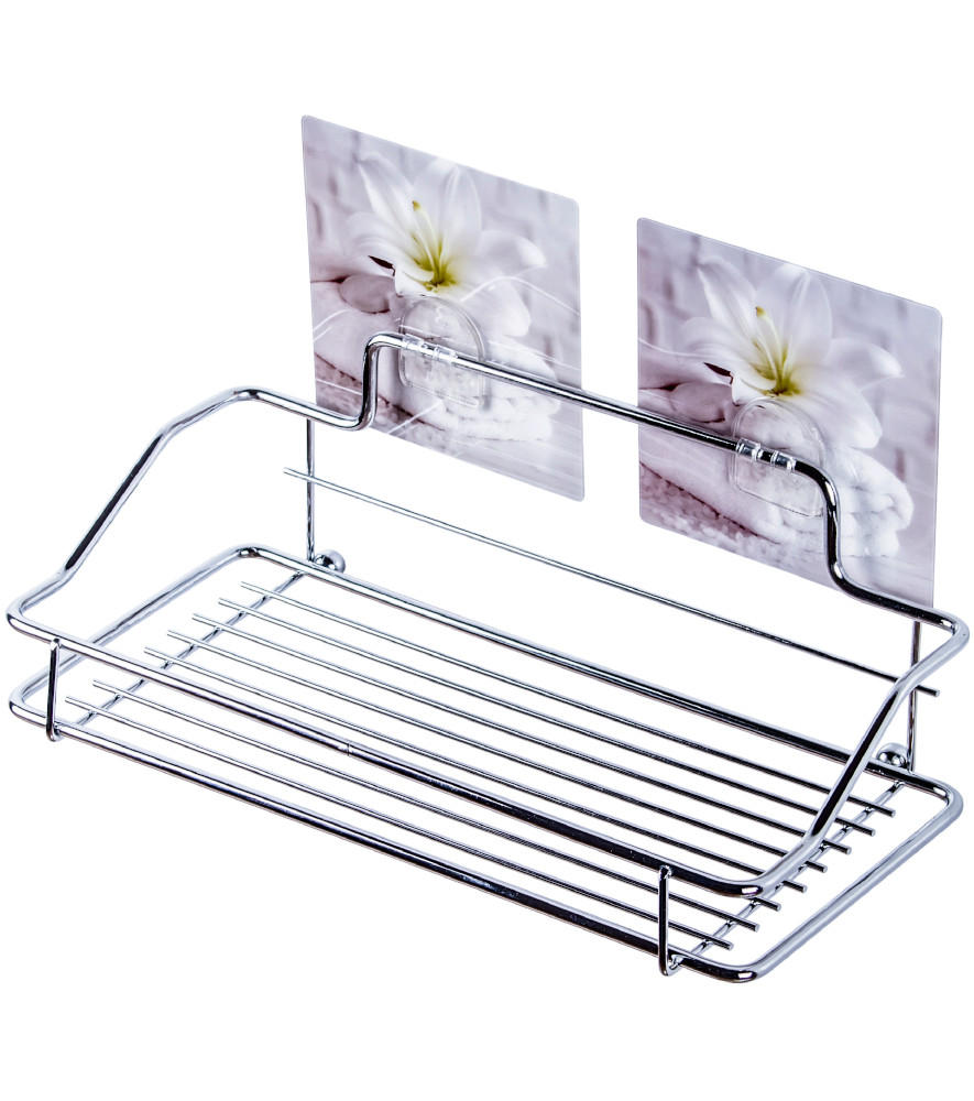 DUSCHABLAGE 25 x 11,5 x 9 Good Feeling - Grau, Metall (25/11.5/9cm) - Sanilo