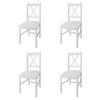 ESSZIMMERSTÜHLE 4er set Weiß Kiefernholz - Weiß, Holz (45.5/85.5/41.5cm) - vidaXL