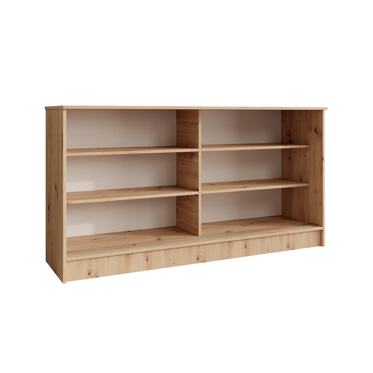 KOMMODE Mirela mit 2 Schiebetüren 160 cm, eiche Artisan - Eiche Artisan, Holzwerkstoff (161/85/43.5cm) - Beautysofa