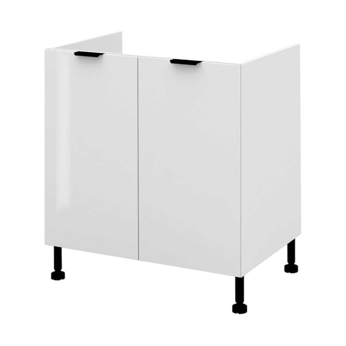 SPÜLENUNTERSCHRANK – 80 cm – DZ80 – Lunara – Weiß Hochglanz - Weiß Hochglanz, Holzwerkstoff (80/72/52cm) - hi-markt