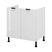 SPÜLENUNTERSCHRANK – 80 cm – DZ80 – Lunara – Weiß Hochglanz - Weiß Hochglanz, Holzwerkstoff (80/72/52cm) - hi-markt