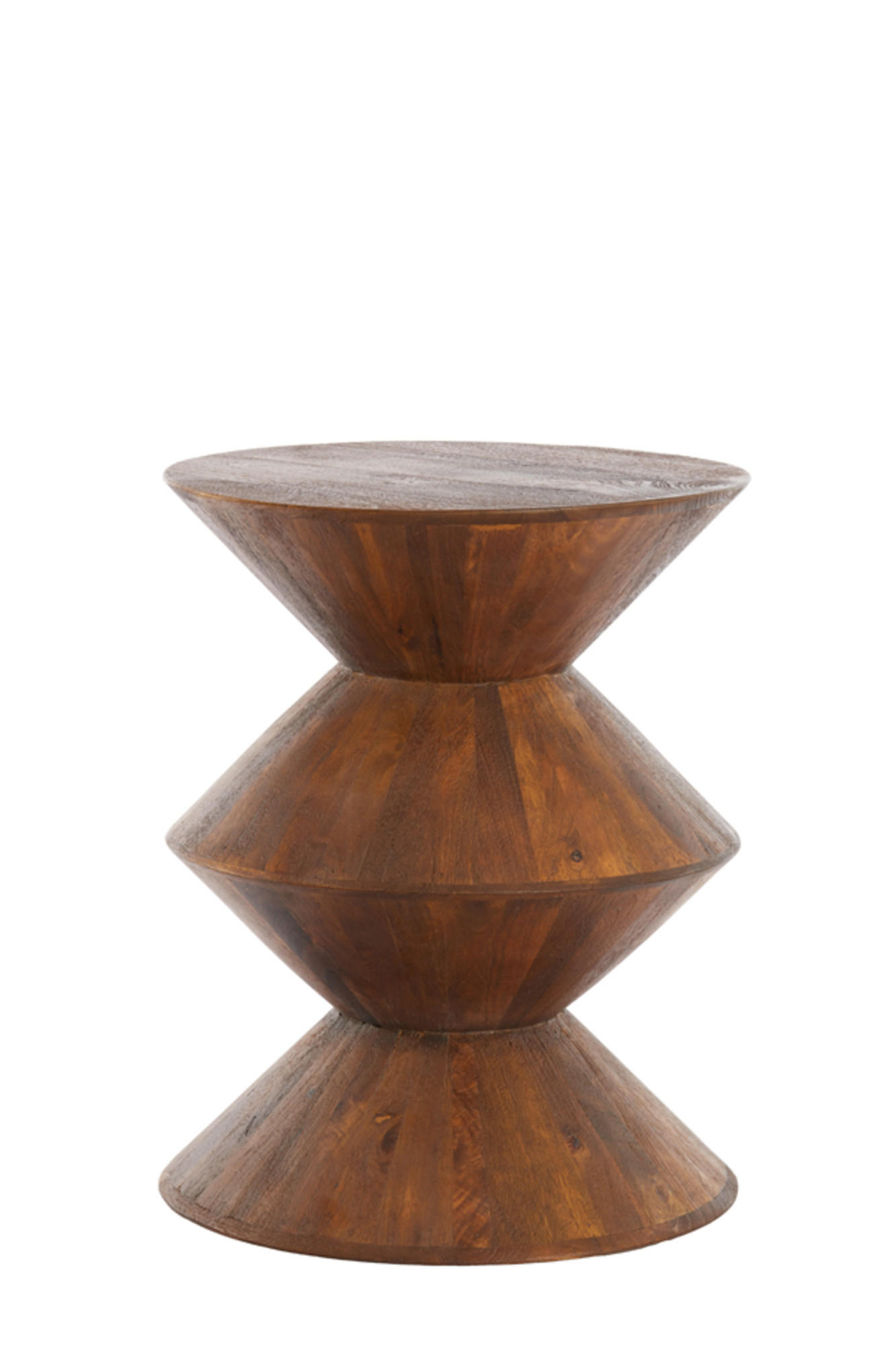 BEISTELLTISCH Larus Braun Ø40/50 cm - Dunkelbraun, Holz (40/40/50cm) - Light & Living