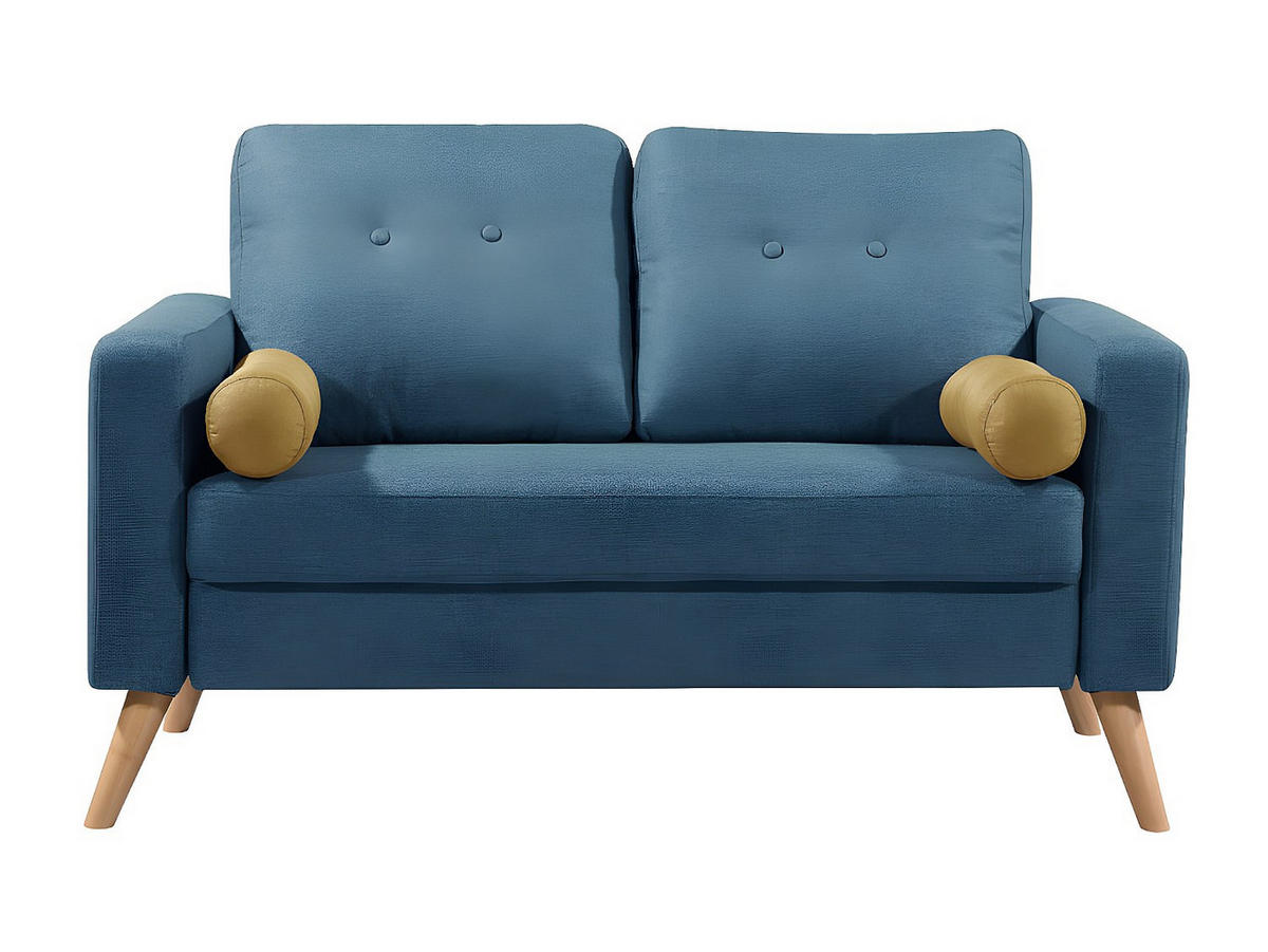 COUCHGARNITUR - 5 Personen - stoff - blau Tatum - Blau, Textil (130/83/81cm) - Vente-Unique